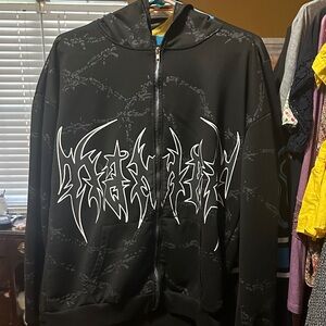 Black Graphic Men's Sweater